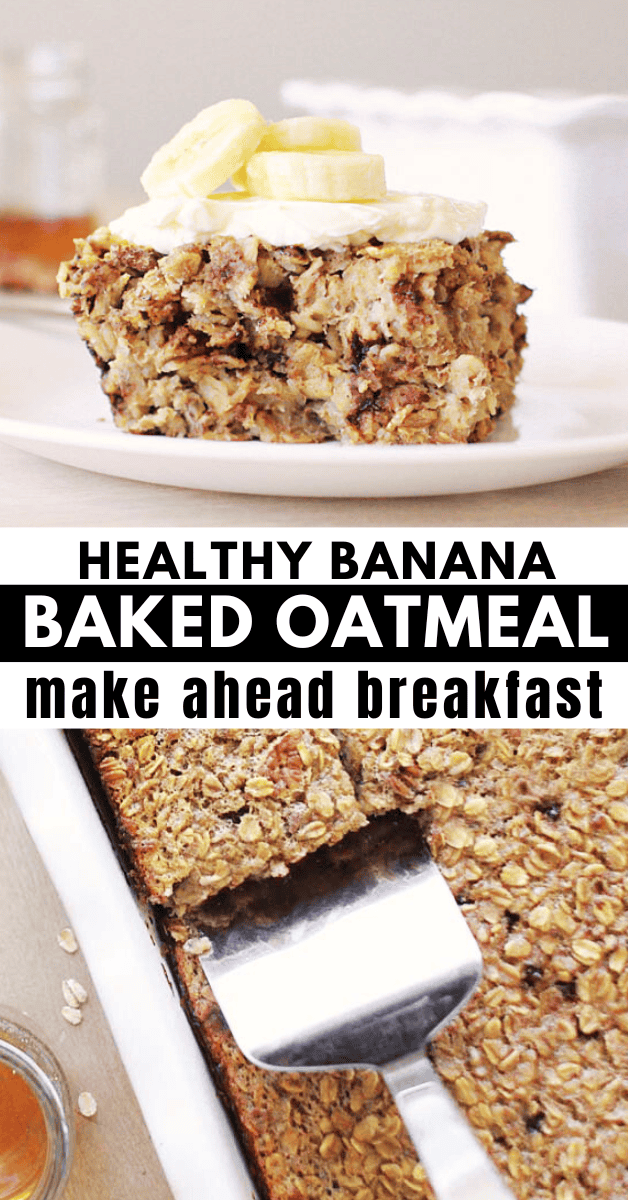 Healthy Banana Baked Oatmeal Recipe