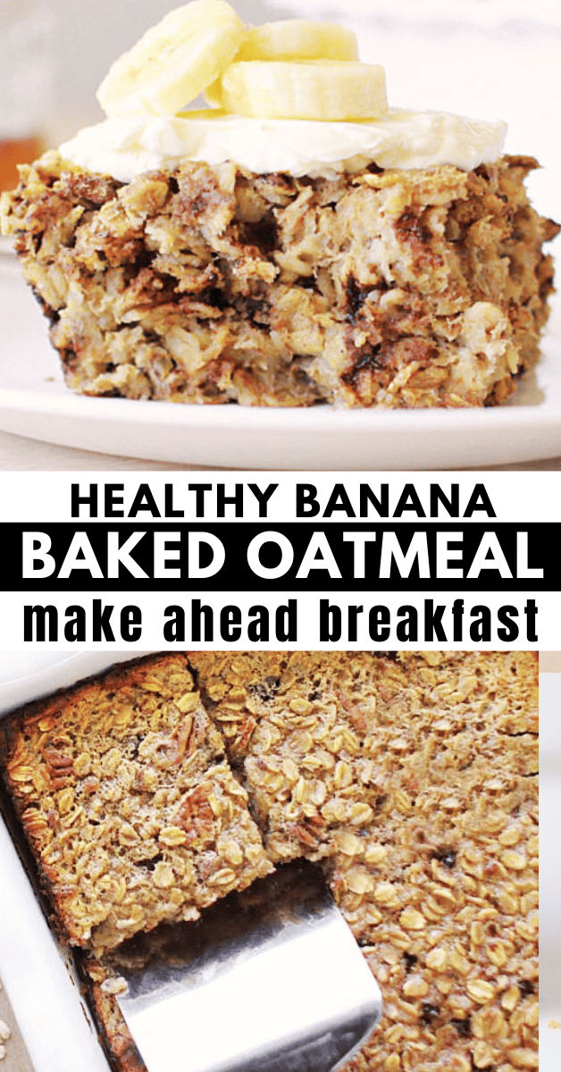Healthy Banana Baked Oatmeal Recipe