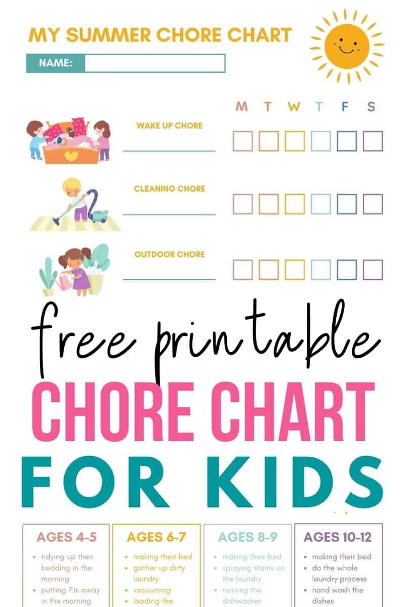 Homemade Chore Chart For Kids