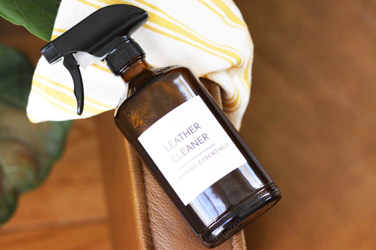 The Best Natural DIY Leather Couch Cleaner - At Home On The Prairie