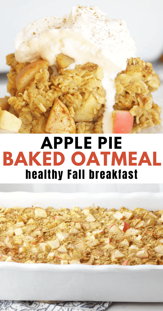 healthy apple pie baked oatmeal