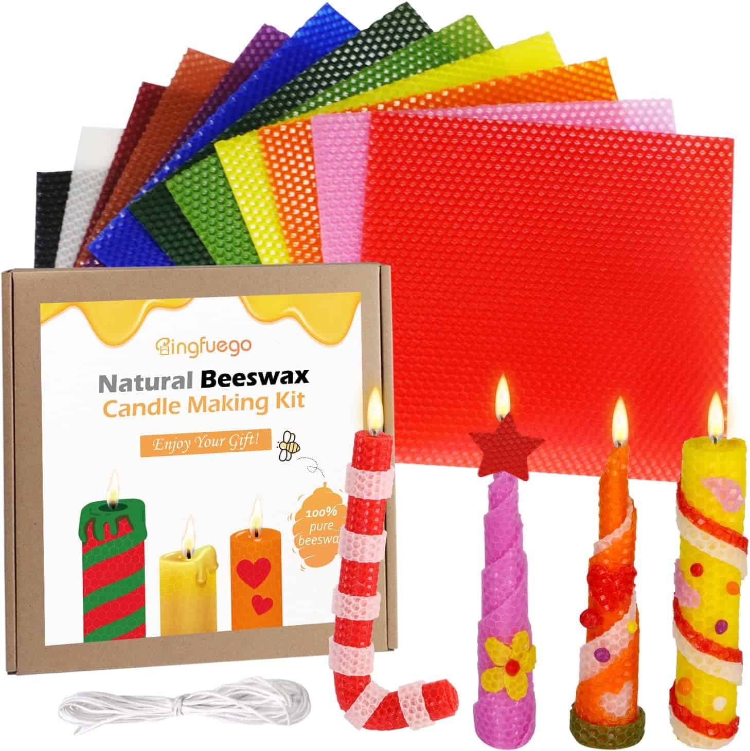 a beeswax candle making kit for kids