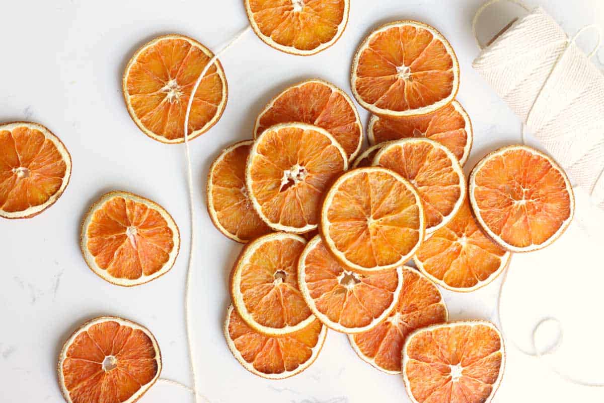 a pile of dried orange slices