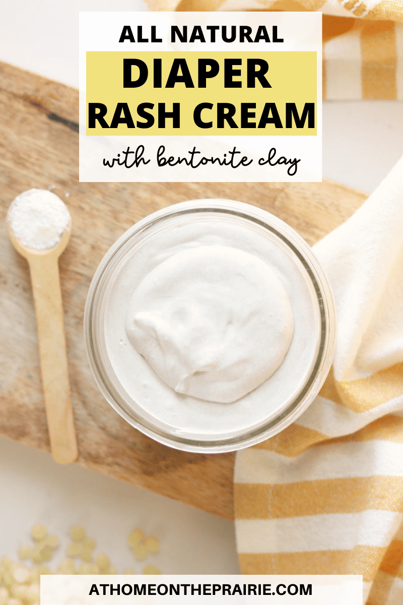 all natural homemade diaper rash cream with zinc oxide and bentonite clay in it