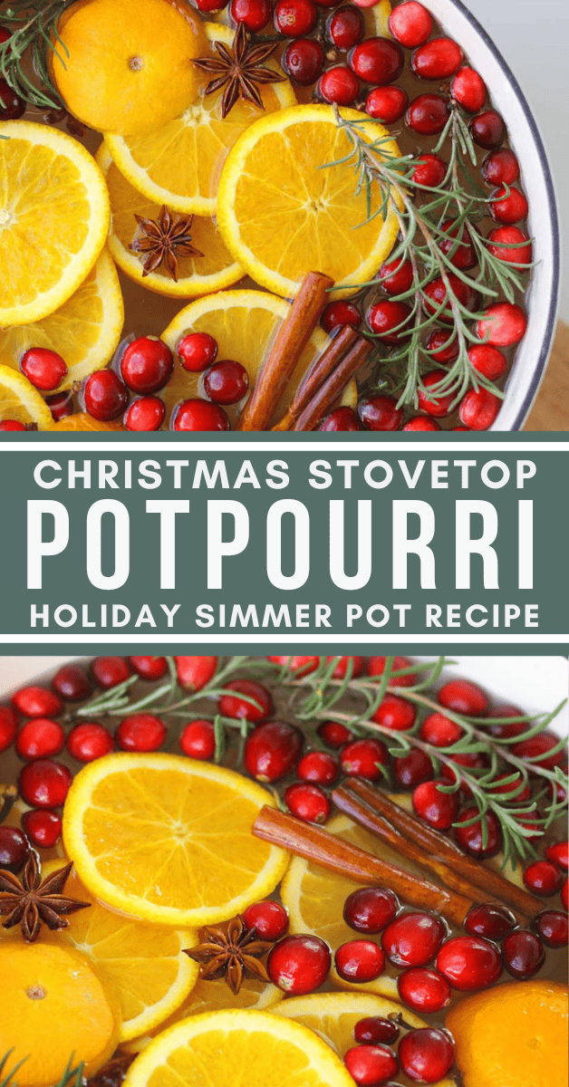 How to make Christmas stovetop potpourri for a holiday simmer pot recipe.