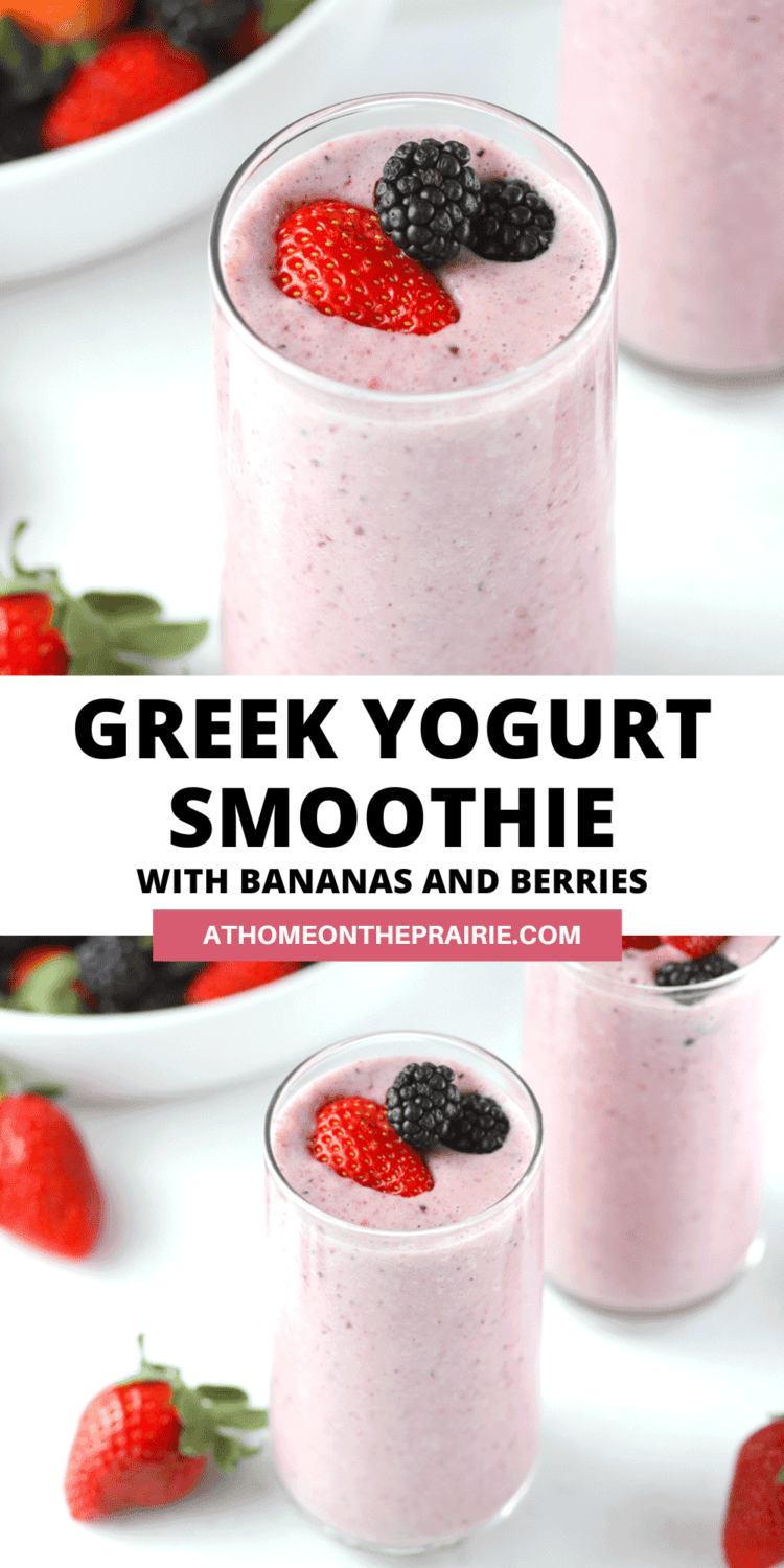 A healthy Greek yogurt and fruit smoothie recipe
