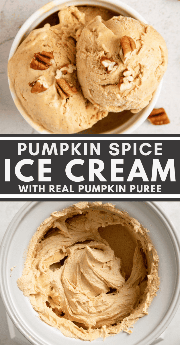 Homemade pumpkin ice cream